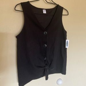 Old Navy Black bottom down tank top